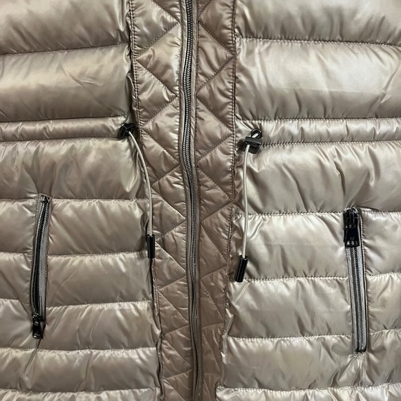 KENNETH COLE BROWN WOMENS HOODED QUILTED LINED  PUFFER JACKET SIZE LARGE *NWT* - Picture 5 of 14